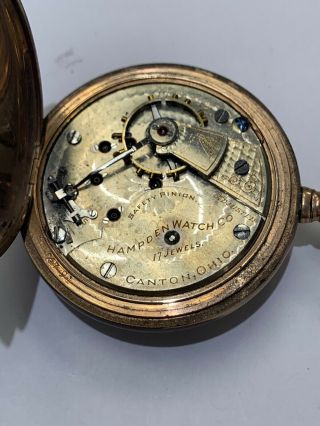 Hampden Watch Company 17 Jewels Gold Filled Pocket Watch Not. 5