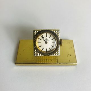 Bucherer Miniature Clock Antique Swiss Made Mechanical Movement