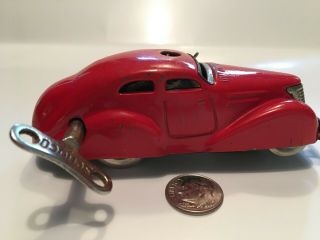 Schuco Of Germany 3000 Car - Tin Wind Up Toy - - With Key -