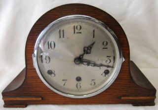 Vintage Westminster Mantel Clock & Key Ideal For Restoration - Spares