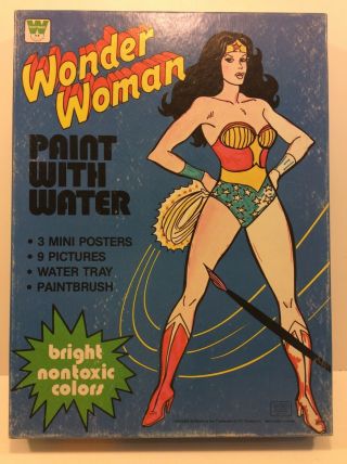 Very Rare Whitman Paint With Water Wonder Woman Set 