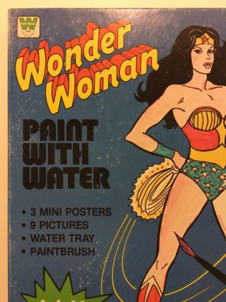 Very Rare Whitman Paint With Water WONDER WOMAN Set ' 81 2