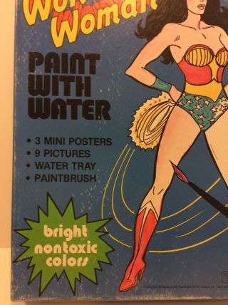 Very Rare Whitman Paint With Water WONDER WOMAN Set ' 81 3