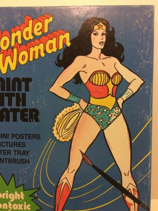 Very Rare Whitman Paint With Water WONDER WOMAN Set ' 81 5