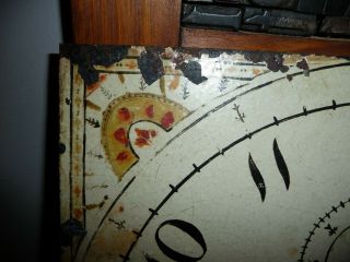 Antique 18th / 19th C.  hand painted Long Case Clock dial - G.  Tyte,  Wells 5