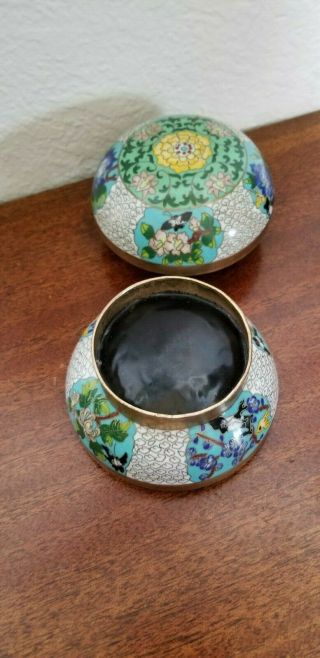 A Fine Chinese Antique Cloisonne Enamel over Brass Covered Bowl, 4