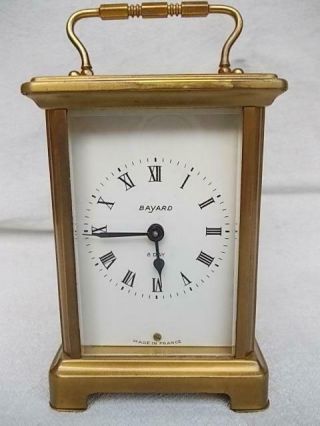 152 / Vintage Mid 20th Century French Duverdrey & Bloquel Bayard Carriage Clock
