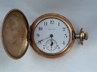 Antique Elgin Pocket Watch 1912/1913,  Damaskeening 15 Jewels Star Watch Case Co.