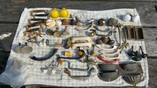 Vintage Door Handles.  Roughly 60 All Sorts Of Sizes And Materials