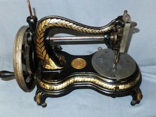 1890c Jones Hand Crank Sewing Machine Paw footed 