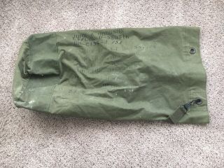 Vintage Military Army Duffle Bag Green Canvas Laundry Bag 2