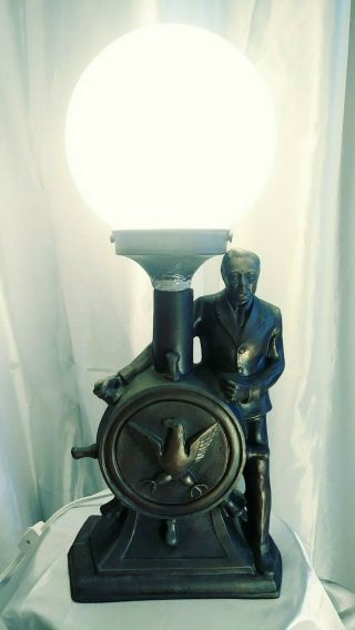 RARE FDR GIBRALTAR ELECTRIC CLOCK CO.  LAMP 32nd President United States 2