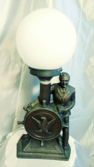 RARE FDR GIBRALTAR ELECTRIC CLOCK CO.  LAMP 32nd President United States 4