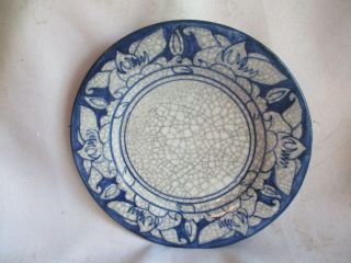 Early Dedham Pottery Arts & Crafts Era 6 " Magnolia Plate By Maude: