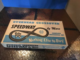 Marx Overhead Crossover Speedway Set From Early 1960 