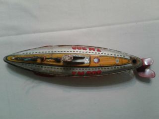 Rare Vintage Made in Japan Tin Litho Modern Toys Tin Wind Up Submarine 3