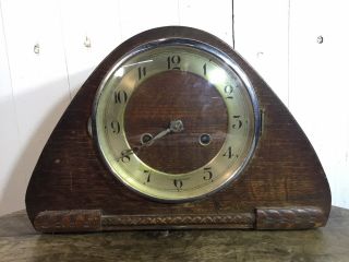 Vintage Wooden Mantle Clock,  Foreign,  Spares And Repairs