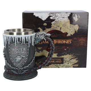 House Stark Game Of Thrones Tankard Winter Is Coming Collectable Drinking Mug