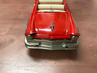 Vintage HAJI Japan Ford Fairlane Convertible 1950 ' s Tin Litho Friction Toy Car 3