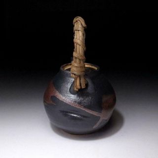 TQ1: Vintage Japanese Pottery Sencha Tea Pot with Wooden handle,  Seto ware 3