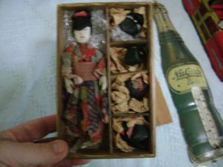 Vintage 1924 Japanese Doll With 5 Wigs Plus Origional Box