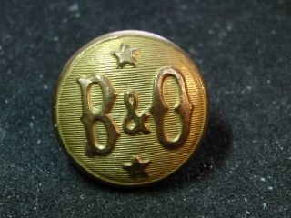 B&o Baltimore & Ohio Railroad Conductor 22mm Brass Coat Button C.  1910 D Evans