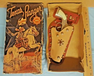 Vtg Leslie Mchenry Texas Star Ranger Cowboy Ranch Toy Gun Holster Buzz Henry