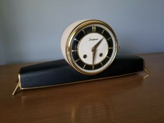 A Dream In Black Later Art Deco Junghans Chiming Mantel Clock From 50´s