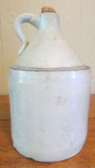 Vintage 1 Gallon Salt Glazed Stoneware Jug Crock