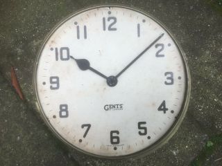 Vintage Gents Of Leicester 12 " Clock Face,  Bezel & Movement,  Spares,  Restore,  Parts.