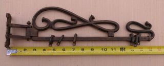 Vintage Cast Iron Sign Hanger Heavy Duty 15 " Long 6 Adj Connectors