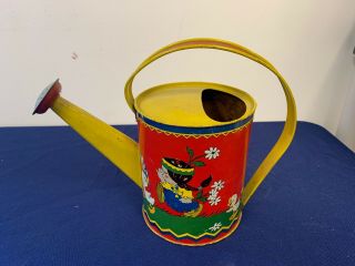 Vintage Ohio Art Tin Lithograph Toy Watering Can
