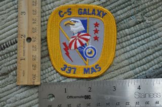 Usaf 337th Military Airlift Squadron 337 Mas Patch C - 5 Galaxy