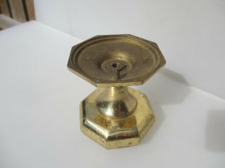 Large Late Vintage Brass Centre Door Knob Handle Pull Old Plate Georgian STYLE 6
