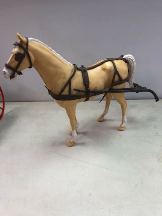 Vintage Marx Johnny West Best Of The West Wagon And horse with gear 7
