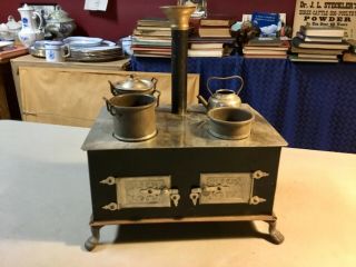 Antique Late 1800’s/early 1900’s Tin Toy Stove - Most Likely German - Awesome