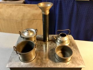 Antique LATE 1800’s/EARLY 1900’s Tin Toy Stove - Most Likely German - AWESOME 3