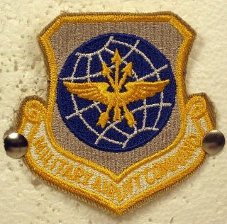 Usaf Air Force Military Airlift Command Insignia Badge Patch Full Colored