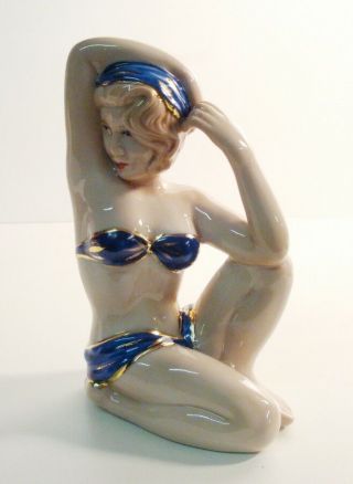 Figurine Bathing Beauty Sexy Art Deco Style Art Nouveau Style Porcelain