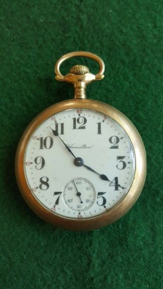 18s Antique Hamilton 924 Pocket Watch