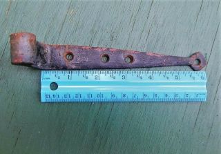 Antique Barn Door Strap Hinges Wrought Iron Hand Forged 1800s Hardware Set of 4 7