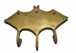 A unique & attractive BAT Shape COAT HOOK Brass made Hanger from India 
