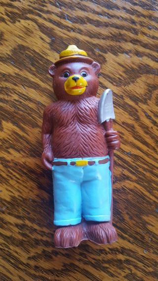 Vintage Smokey The Bear Prevent Forest Fires Rubber Squeak Toy
