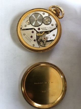 Arnex Rubis 17 Jewels Incabloc Railway Train Pocket Watch. 4