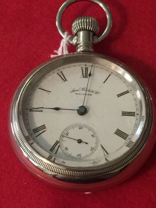 1887 Waltham Pocket Watch,  18s,  15 J,  Frosted Mov’t. ,  Runs Excel.  Pw/ps