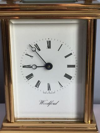 Vintage Woodford Brass Mechanical Carriage Clock 2