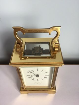 Vintage Woodford Brass Mechanical Carriage Clock 3