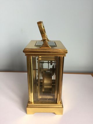 Vintage Woodford Brass Mechanical Carriage Clock 4