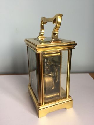 Vintage Woodford Brass Mechanical Carriage Clock 6