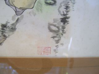 GOOD SIZED ANTIQUE CHINESE WATERCOLOUR PAINTING ON SILK - 5